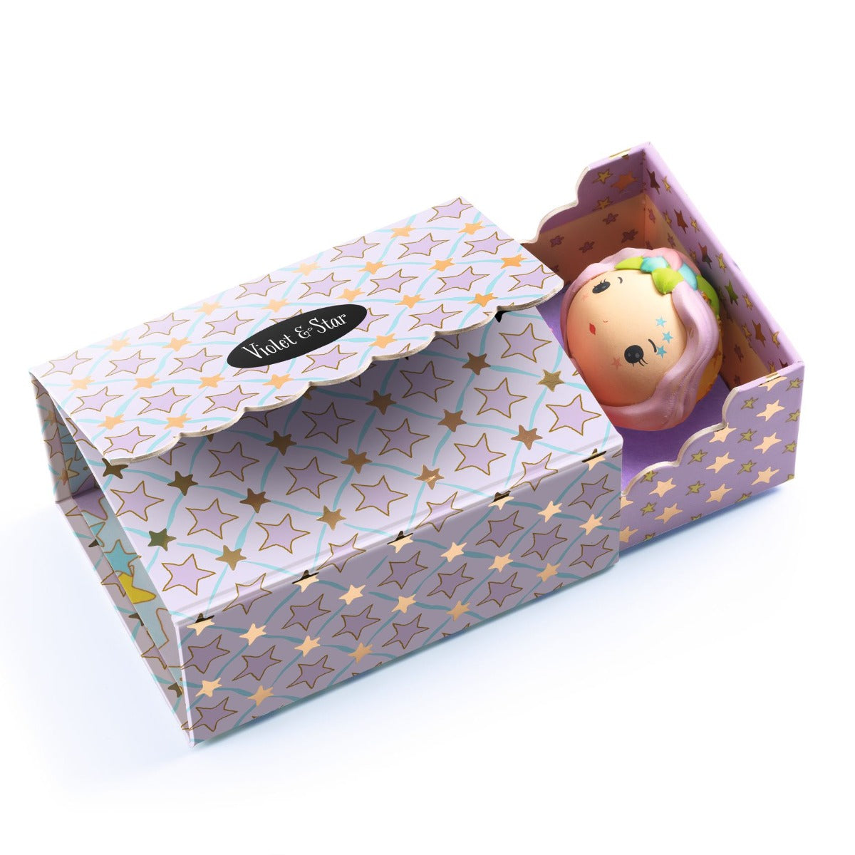 Djeco Tinyly Violet Tiny Room - Miniature Dollhouse Decor for Kids | Perfect for Pretend Play, Room Decoration & Collectibles
