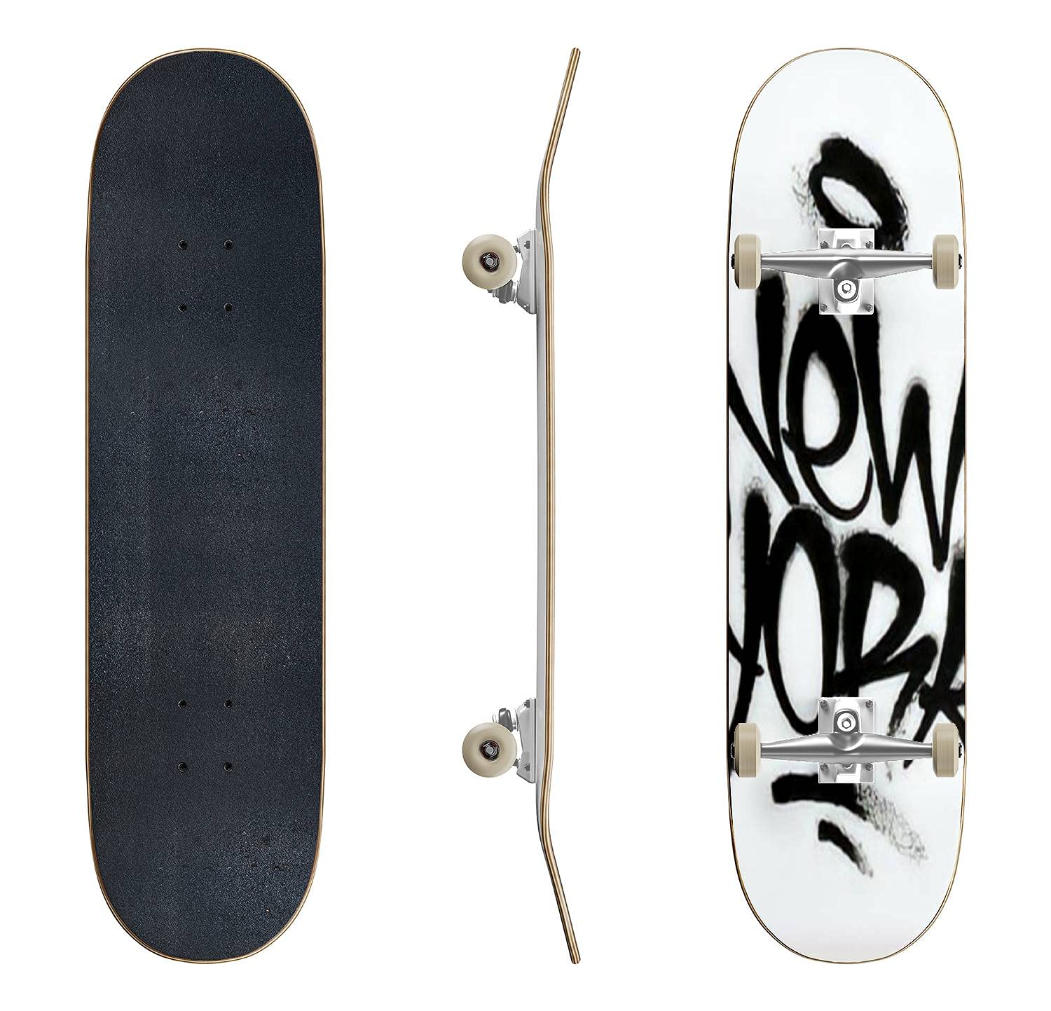 Premium Skateboards with Graffiti Design - Classic Concave Deck for Beginners & Pros | Longboard for Extreme Sports & Street Riding | Cool Teen Gifts for Skateboarding Enthusiasts | Perfect for Commuting, Tricks & Downhill Riding