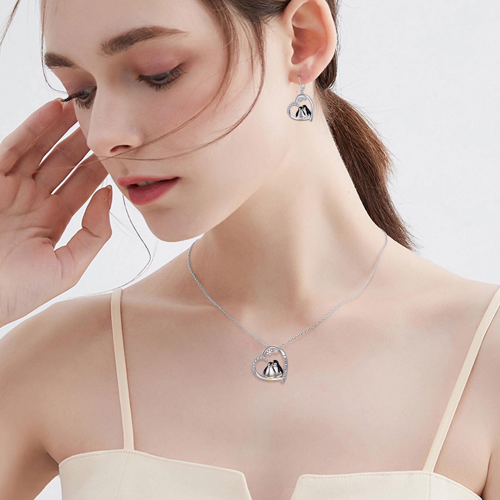 Sterling Silver Dolphin Dangle Earrings for Women - Mother Daughter Matching Butterfly Jewelry Set, Heart Animal Earrings for Sisters, Best Birthday Gifts for Her | Perfect for Beach Vacations, Mother's Day & Sister Bonding Moments