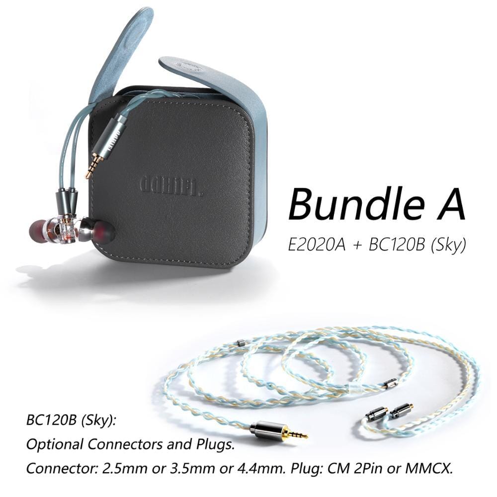 DD ddHiFi E2020A (Janus) Dual Sockets Dynamic In-Ear Monitors - High Fidelity IEMs for Audiophiles, Musicians & Music Lovers - Perfect for Studio Recording, Live Performances & Daily Commuting