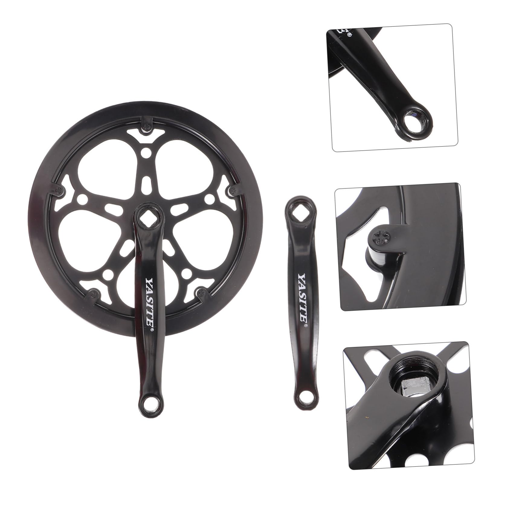 BESPORTBLE 170mm Aluminum Alloy Mountain Bike Crankset - Single Speed Bicycle Crank Arm Set for Road & MTB - Perfect for Cycling, Commuting & Trail Riding