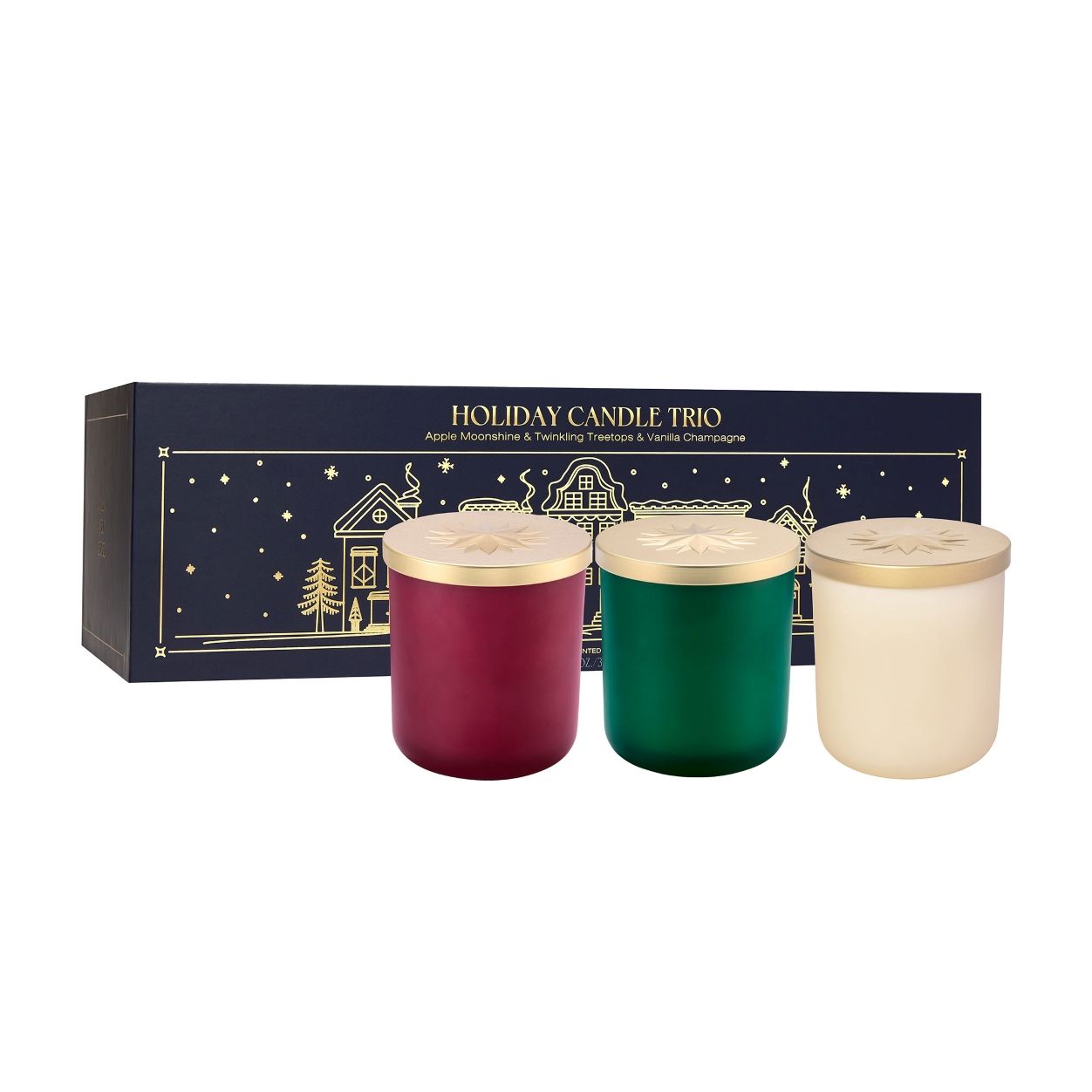 Premium Holiday Candle Trio Set - Limited Edition Scented Candles for Christmas Decor, Home Fragrance & Cozy Winter Ambiance