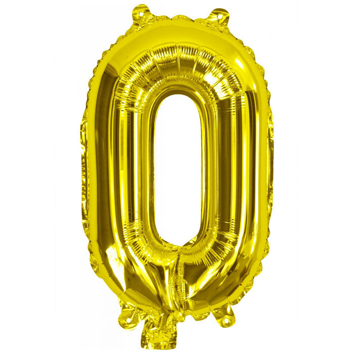 35cm Gold Number Air Filled Foil Balloons for Birthday Parties, Baby Showers & Celebrations - Pack of 10