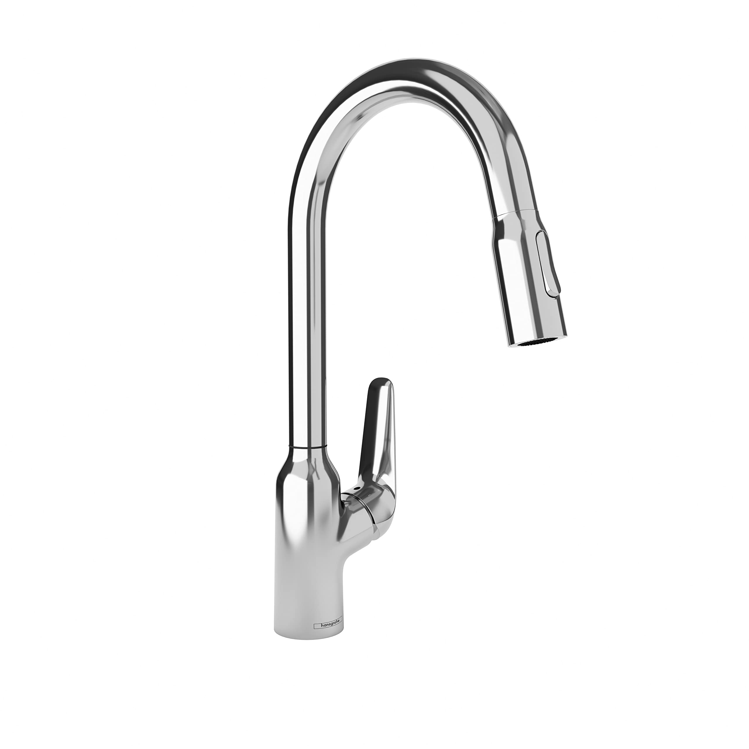 Hansgrohe Focus N Chrome High Arc Pull Down Kitchen Faucet with Sprayer - Modern Chrome Finish (Model 71800001) - Perfect for Food Prep, Dishwashing & Stylish Kitchen Upgrades