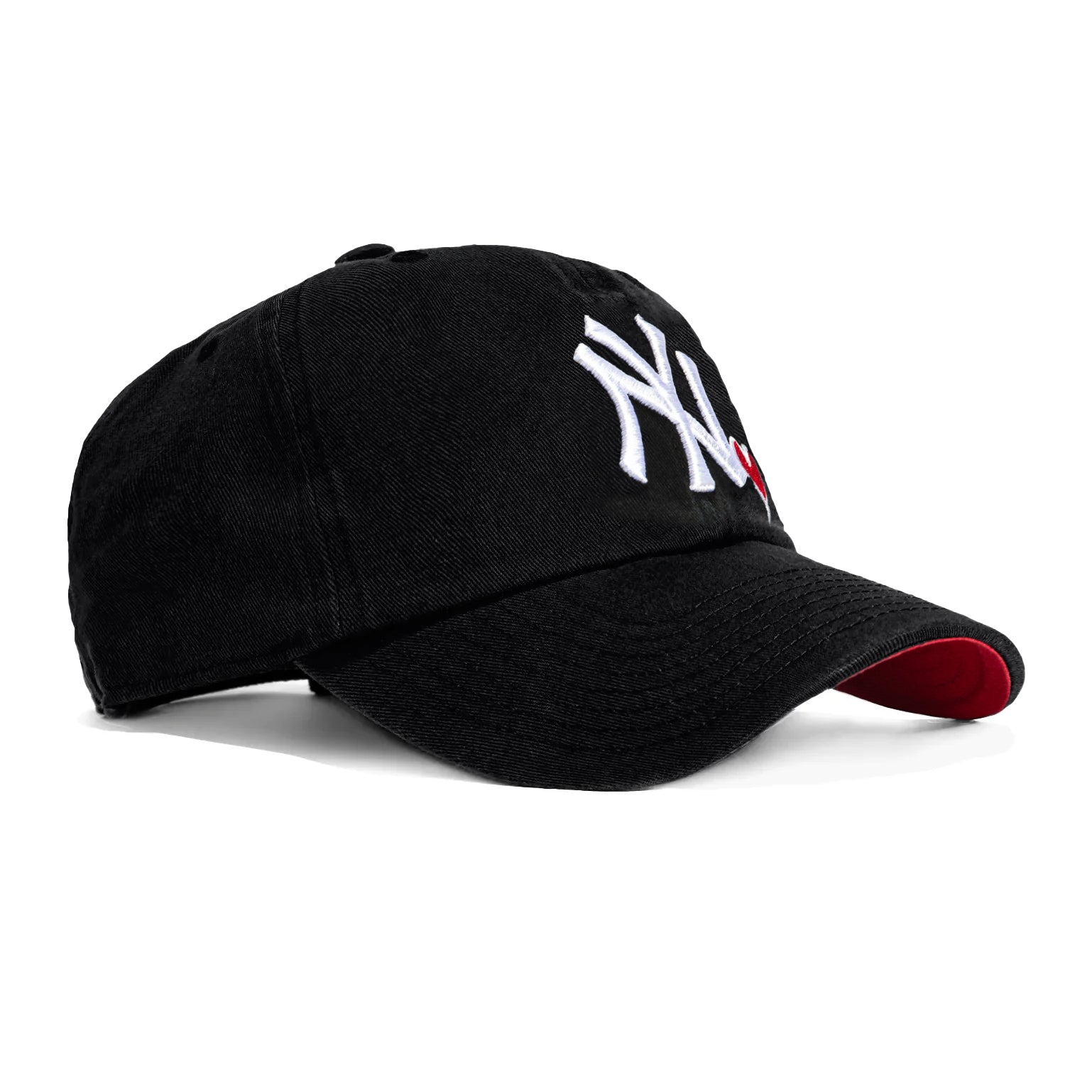 47 Brand New York Yankees Icon Heart Cleanup Adjustable Baseball Cap - Black | Stylish & Comfortable for Sports, Outdoor & Casual Wear