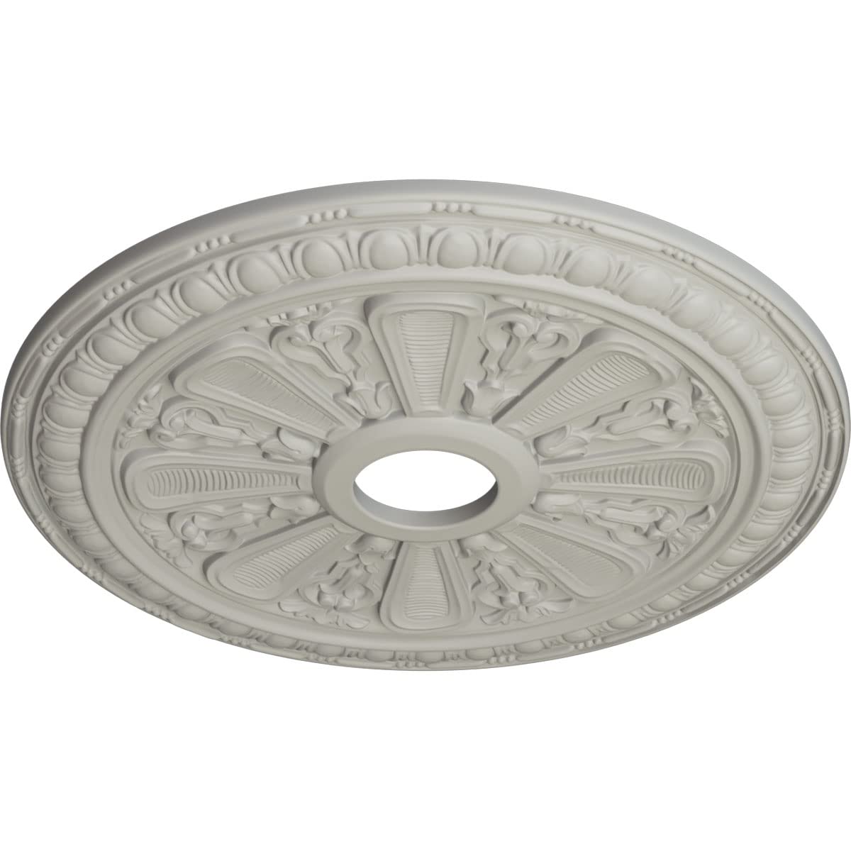 Ekena Millwork Bristol Ceiling Medallion 23.5 Inch - Hand Painted Cream Finish - Victorian Style Plaster Ceiling Decor for Dining Room, Bedroom & Living Room