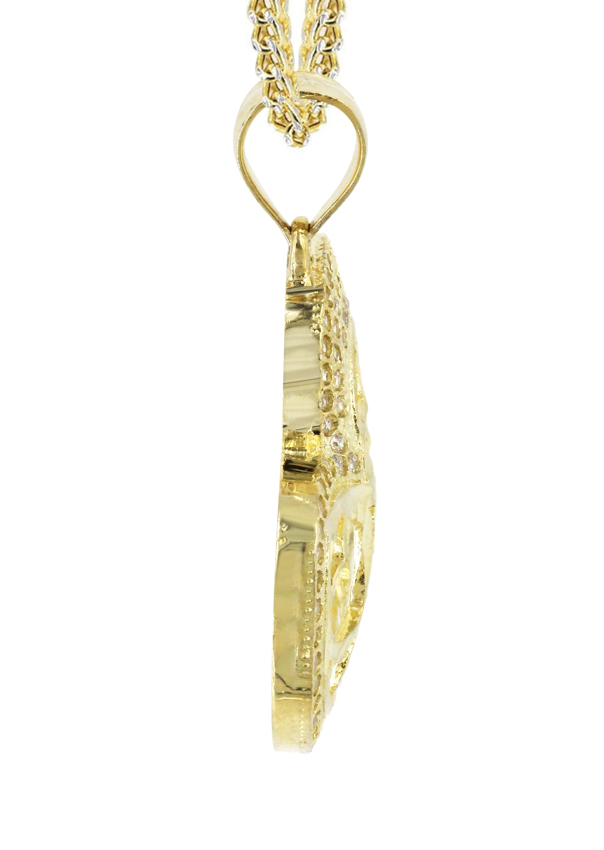 10K Yellow Gold Heart Necklace for Women - 15 Grams Solid Gold Pendant with 18
