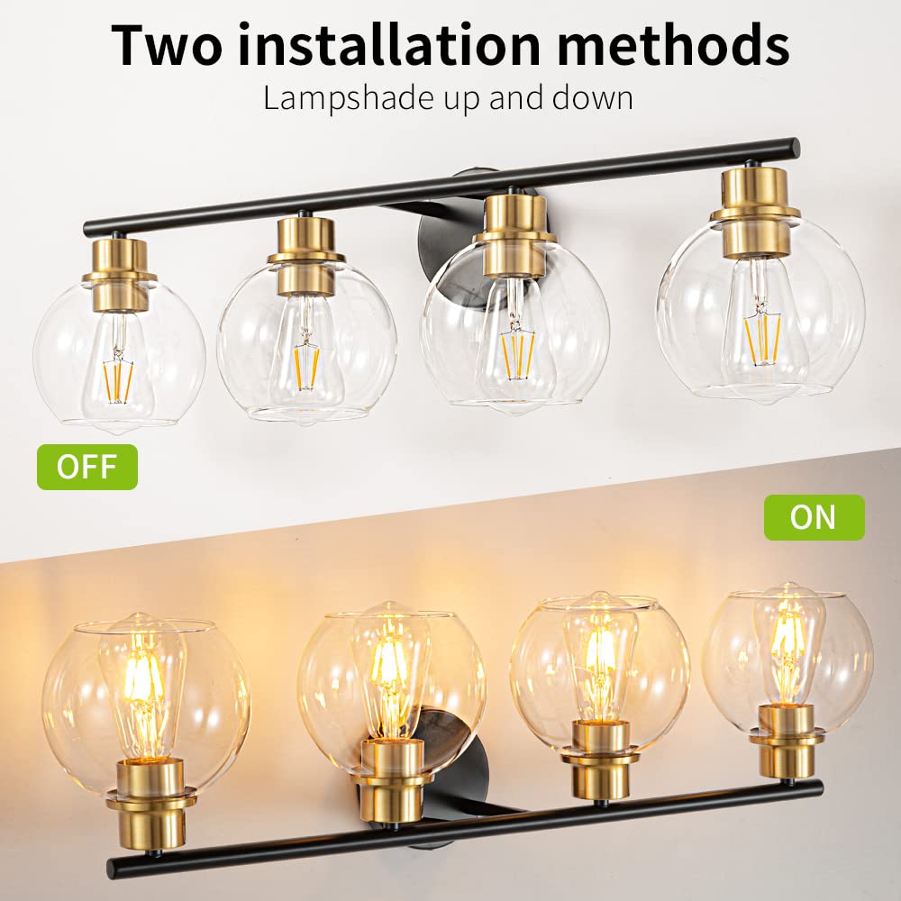 Modern 4-Light Bathroom Vanity Lighting - 29.5