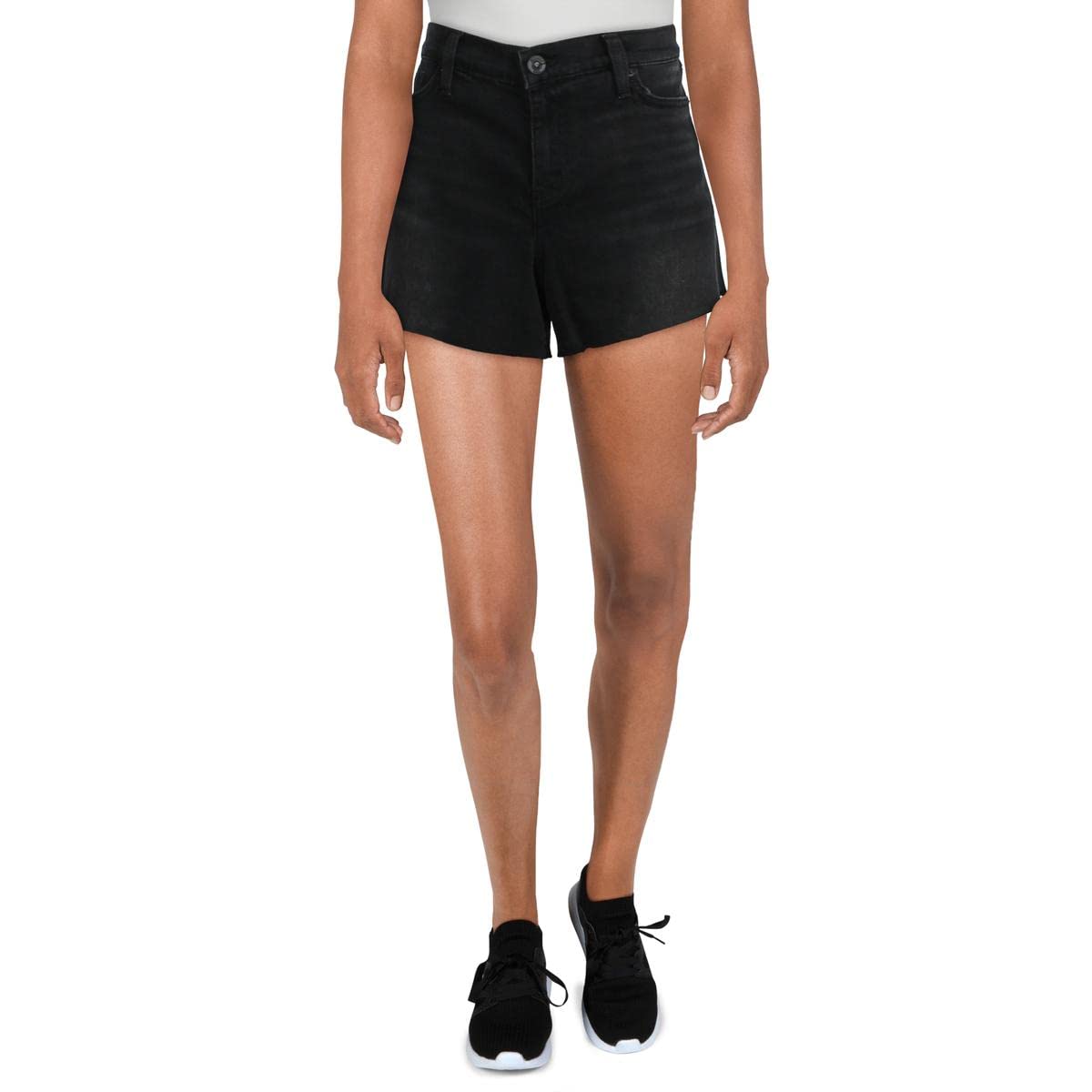HUDSON Women's Gracie Mid Rise Raw Hem Cutoff Denim Shorts - Comfortable Summer Fashion for Casual Wear, Beach Outings & Weekend Style