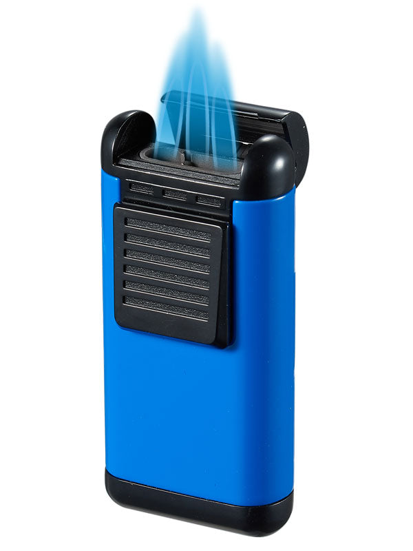 Visol Antero Triple Jet Flame Cigar Lighter - Windproof Butane Torch Lighter (Blue) - Perfect for Cigars, Cigarettes & Outdoor Use