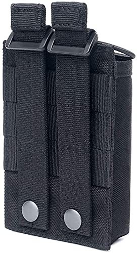 Tactical Radio Pouch - 1000D Nylon Molle Adjustable Two-Way Radio Holder Bag for Walkie Talkies - Perfect for Military, Police, Hiking & Outdoor Adventures
