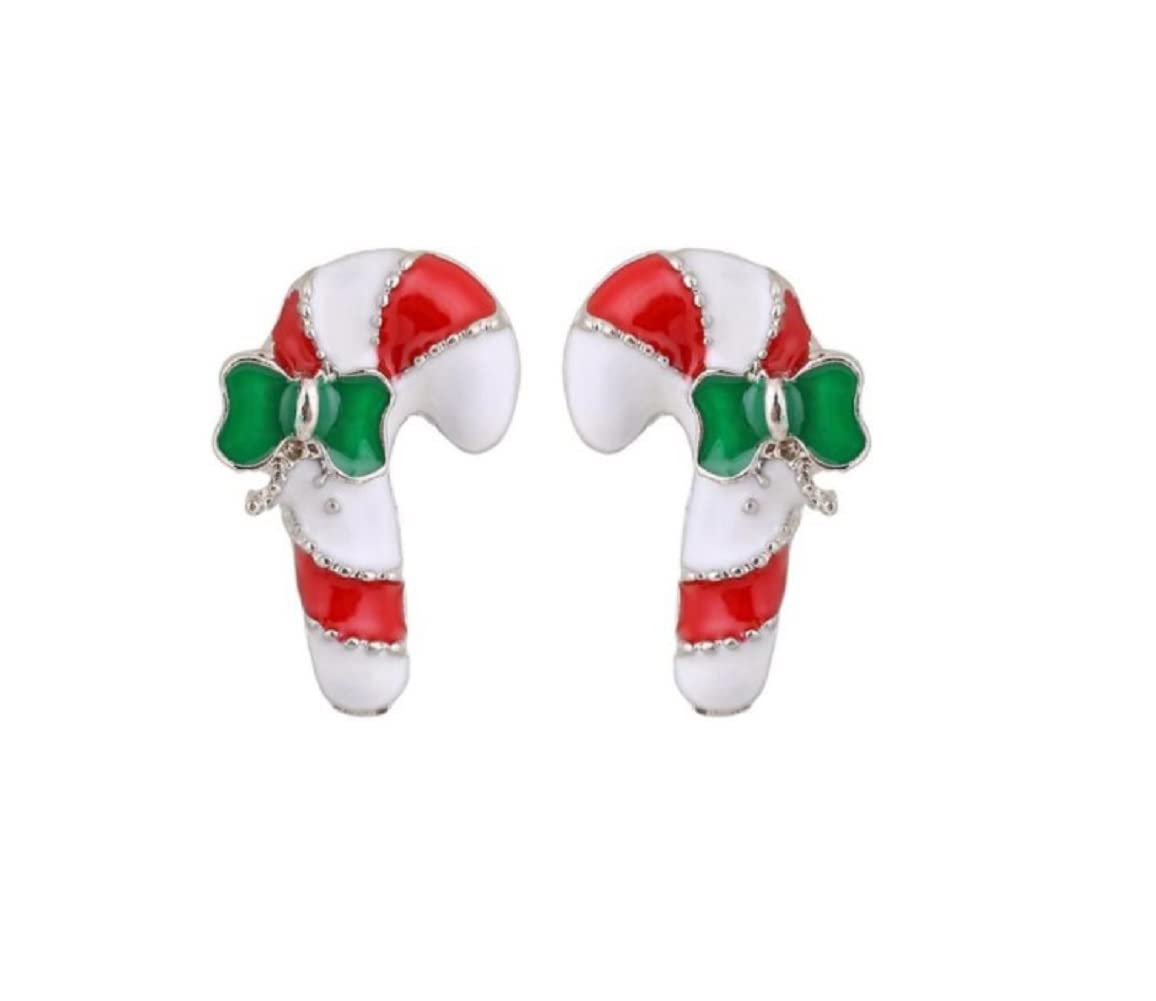 Festive Candy Cane Christmas Earrings for Women - Holiday Party Accessories & Gift Ideas - Perfect for Xmas Celebrations, Office Parties & Family Gatherings