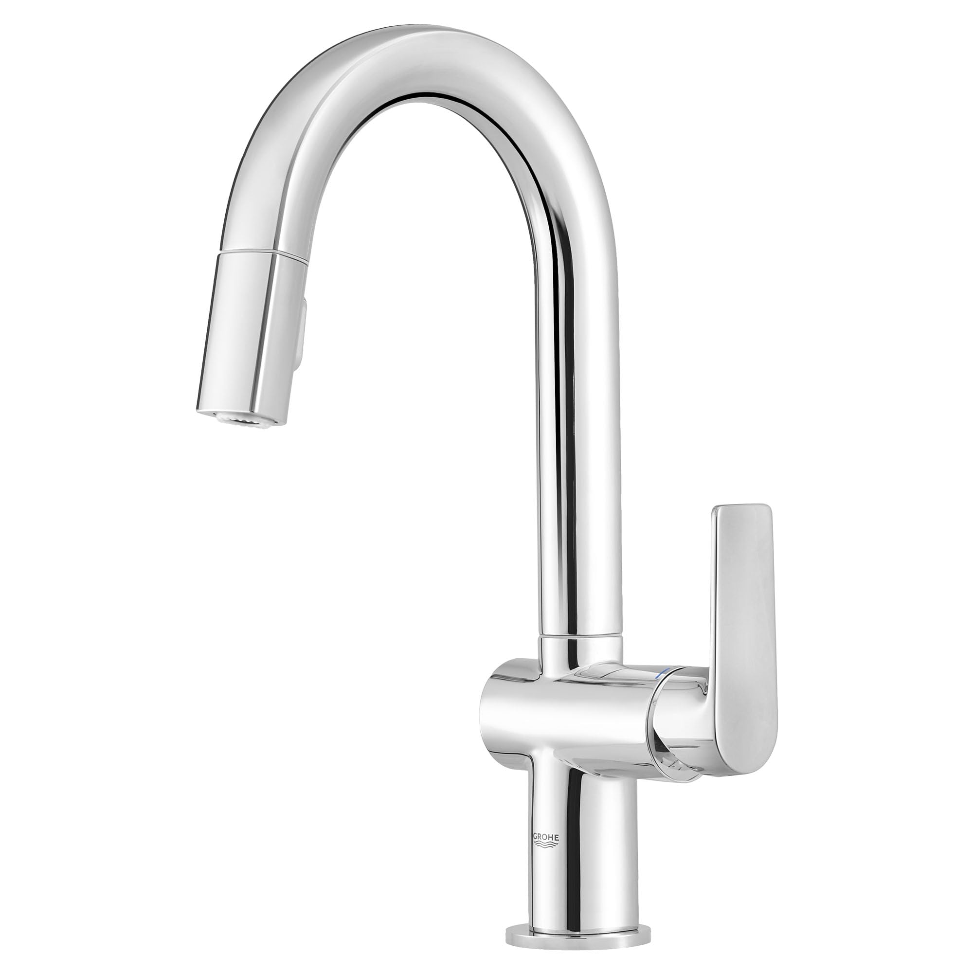 Grohe 30377000 Stainless Steel Pull-Down Kitchen Faucet with High Arc Spout - Perfect for Modern Home Kitchens and Restaurant Use