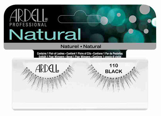 Ardell Natural 110 Black False Eyelashes (1 Pair) - Lightweight & Comfortable for Everyday Wear, Parties & Special Occasions