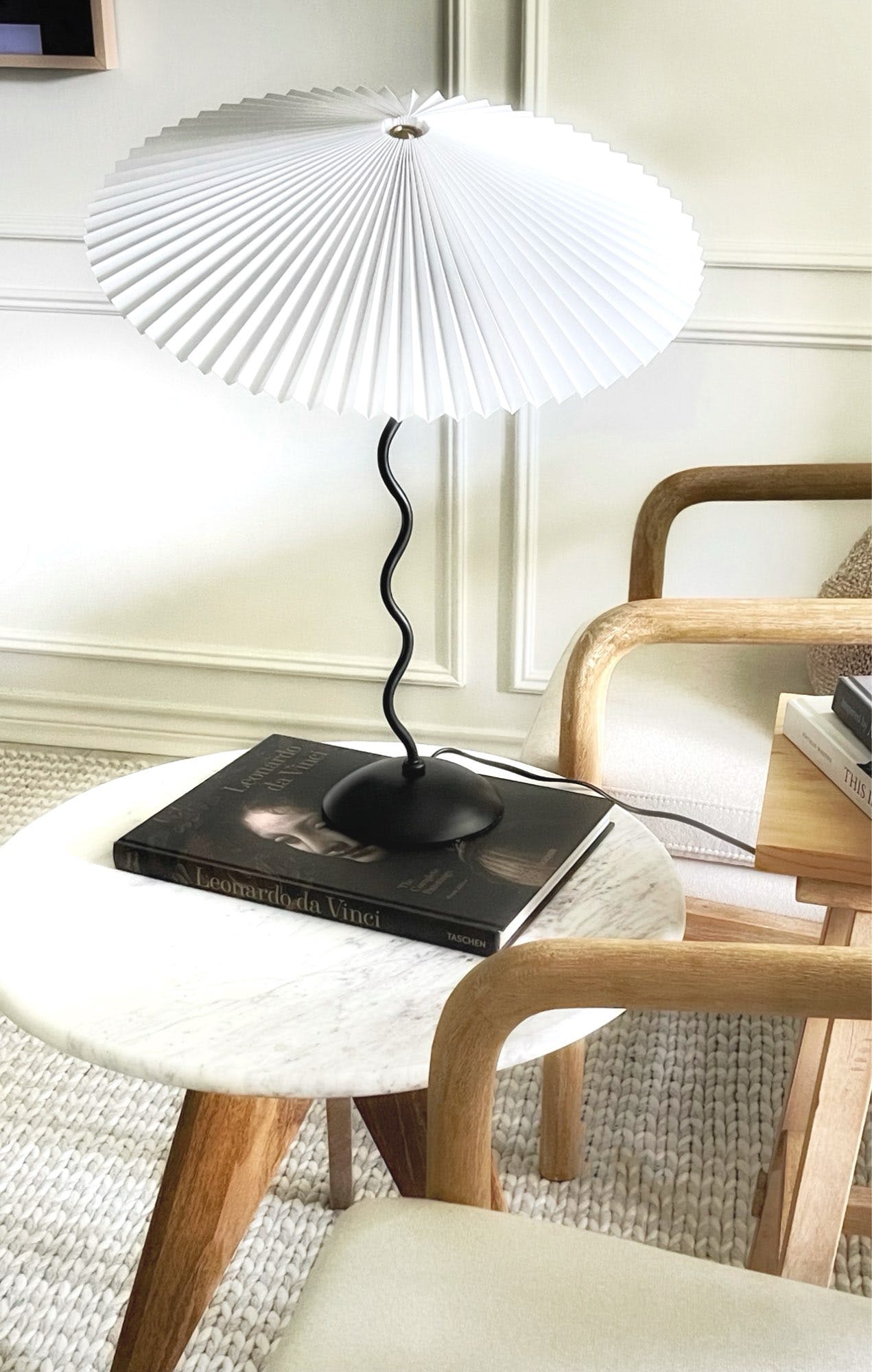 Squiggle Table Lamp - Modern LED Desk Light for Home Office, Bedroom & Living Room - Stylish Nightstand Lighting for Reading & Decor