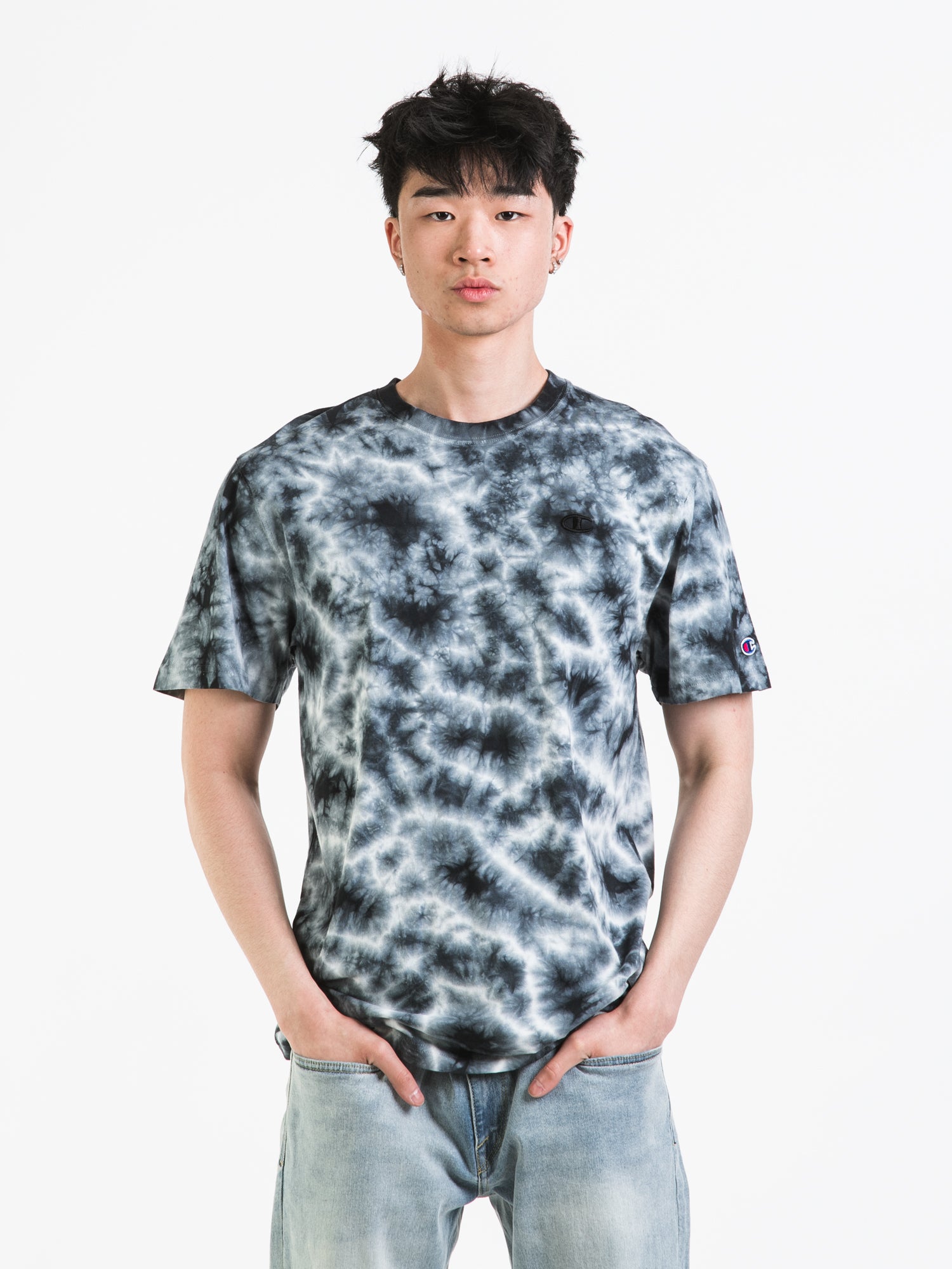 Champion Classic Crunch Dye T-Shirt - Soft Cotton, Vintage Wash, Comfort Fit - Perfect for Casual Wear, Gym, and Street Style