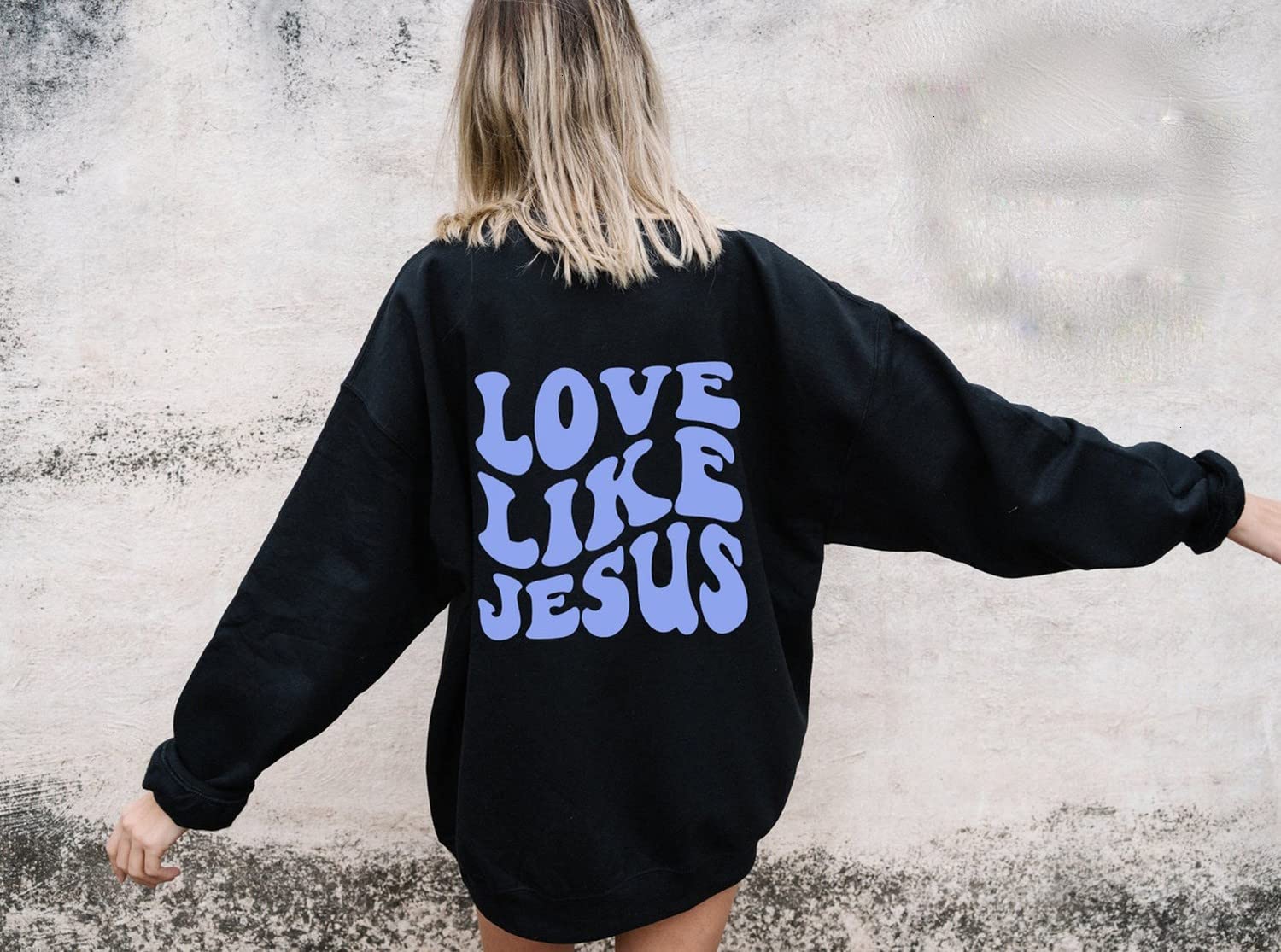 Trendy Jesus Hoodie for Women - Aesthetic Sweatshirt with Inspirational Words on Back - Cute Pullover for Teen Girls | Perfect for Church, School & Casual Outfits
