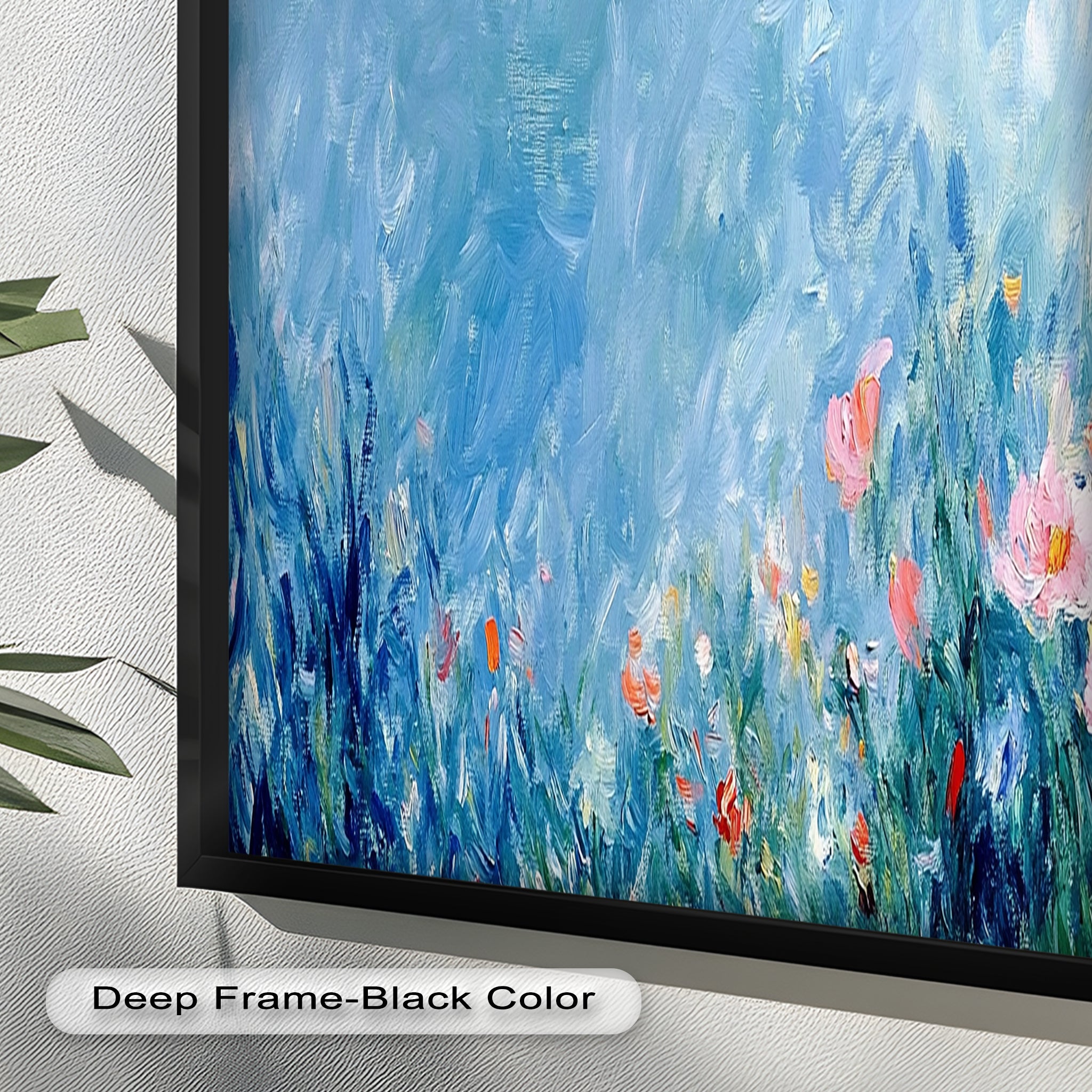 Abstract Floral Impressionist Oil Painting - Handmade Canvas Wall Art for Living Room, Bedroom & Office Decor