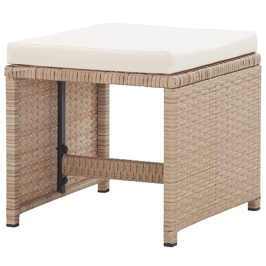 **Outdoor Patio Garden Chairs Set of 2 - Beige Poly Rattan with Cushions - Perfect for Park, Yard, Balcony & Backyard Relaxation (Fast Shipping)**