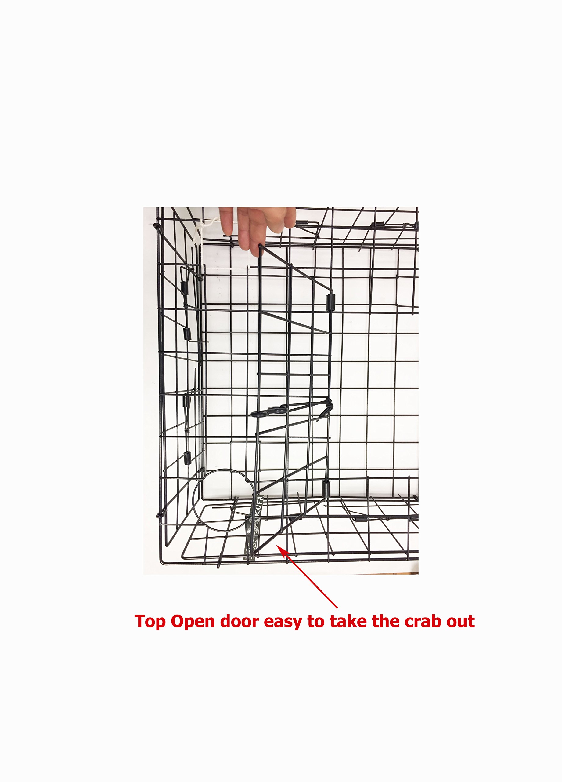 KUFA Sports Crab Trap - Heavy Duty Crab Net & Crab Pot for Crabbing - Saltwater & Freshwater Fishing Gear for Outdoor, Beach, and Boat Use