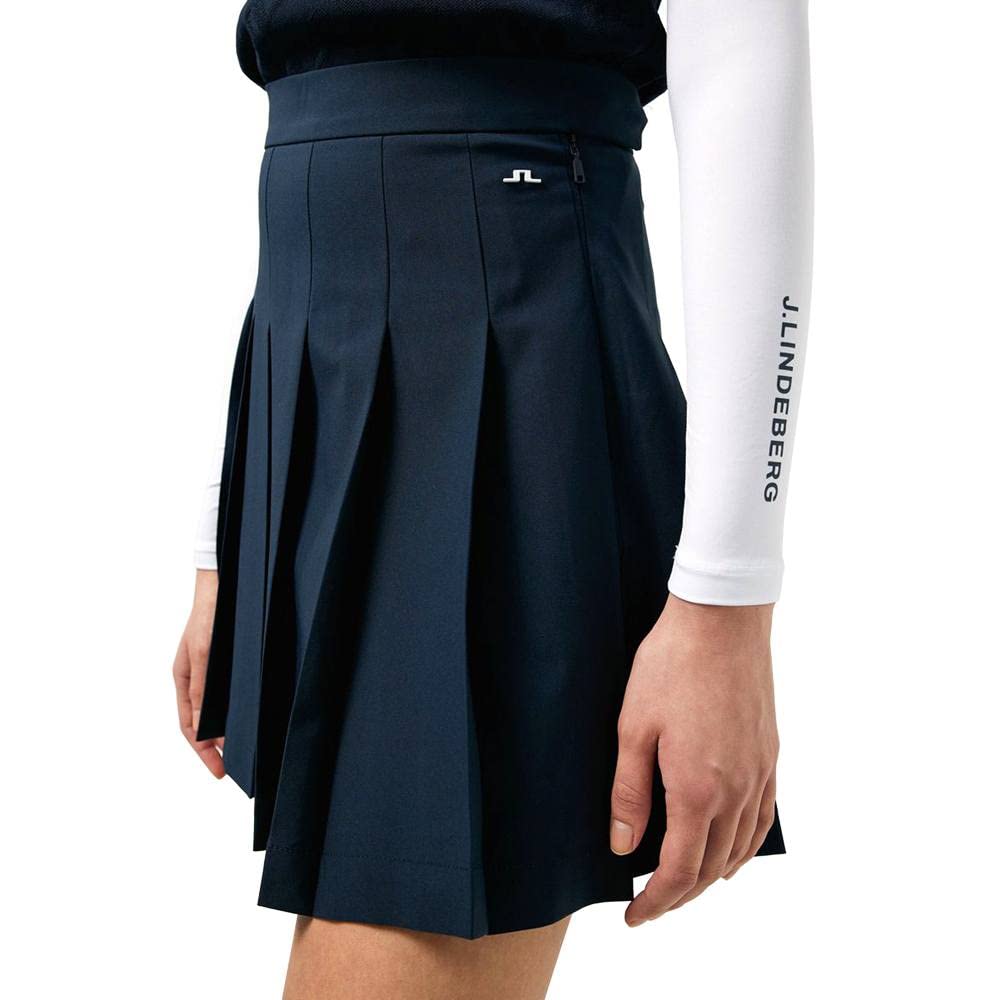 J.Lindeberg 2022 Women's Adina Golf Skirt - JL Navy Blue, Size Small | Perfect for Golfing & Tennis Outfits
