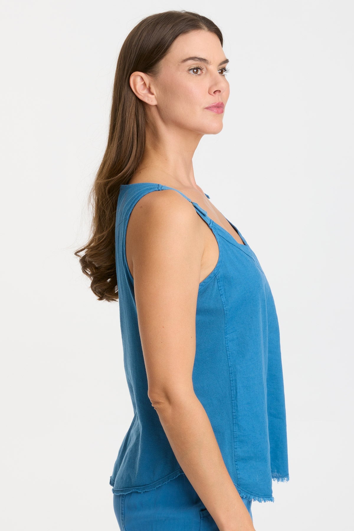 Linen Theroux Tank Top - Breathable & Comfortable Women's Summer Casual Shirt - Perfect for Beach, Travel, and Everyday Wear