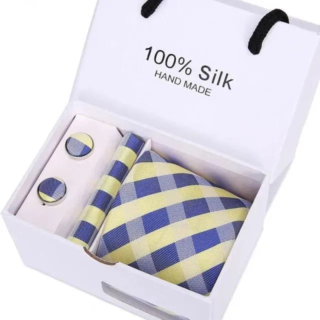 Premium Silk Men's Necktie Set - Elegant & Stylish Formal Ties for Business, Weddings & Special Occasions