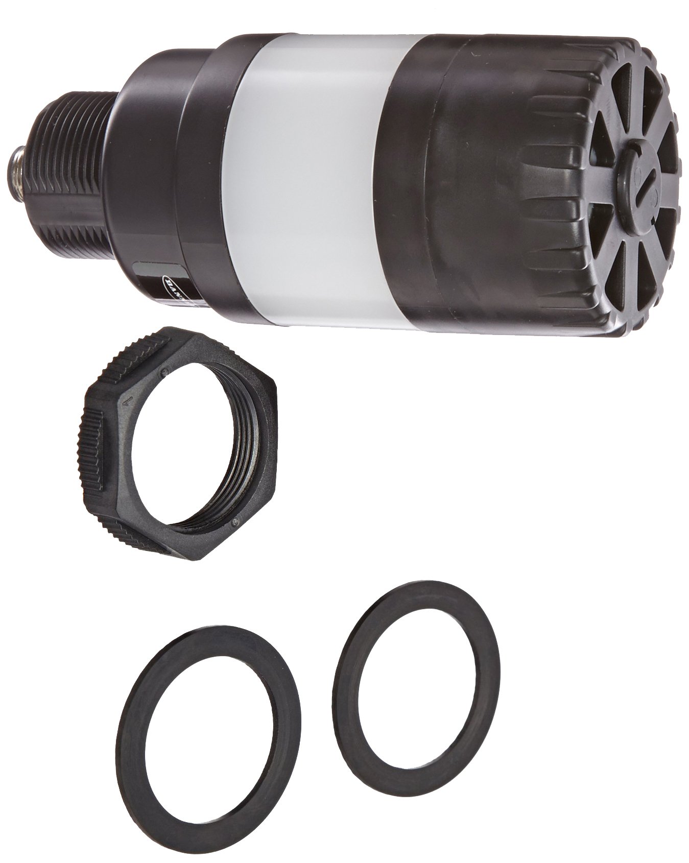TL50RAQ EZ Light Audible LED Tower Light with 4-Pin European Integral Connection - Red Warning Light for Industrial Equipment, Warehouse Safety & Traffic Control