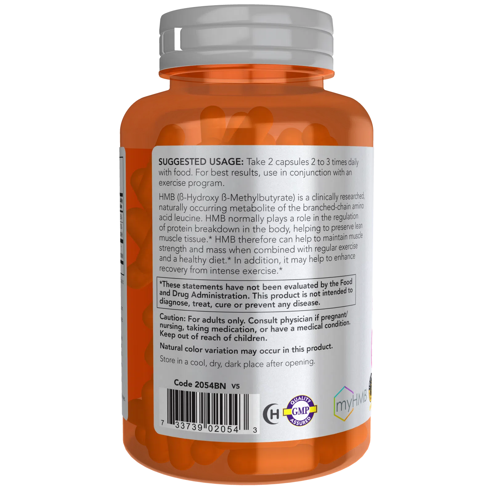 NOW Sports HMB 500mg Capsules - Muscle Recovery & Strength Supplement for Athletes & Bodybuilders - Supports Lean Muscle Growth & Workout Performance