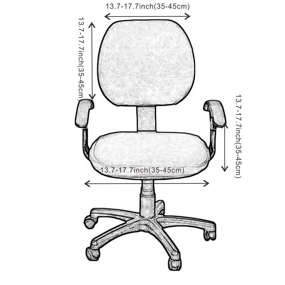 Jinzio Stretchable Polyester Office Chair Cover - Universal Split Protective Slipcover for Desk & Task Chairs (Black/Olive) - Perfect for Home Office, Gaming & Workspace Protection