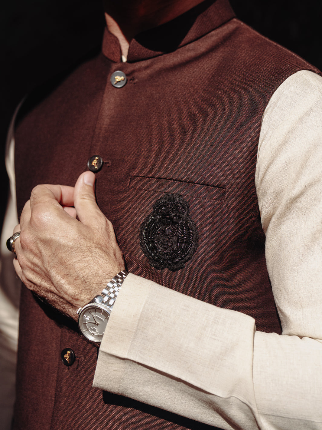 Stylish Blended Maroon Waistcoat for Men - Premium Almirah Collection | Perfect for Weddings, Parties & Formal Events