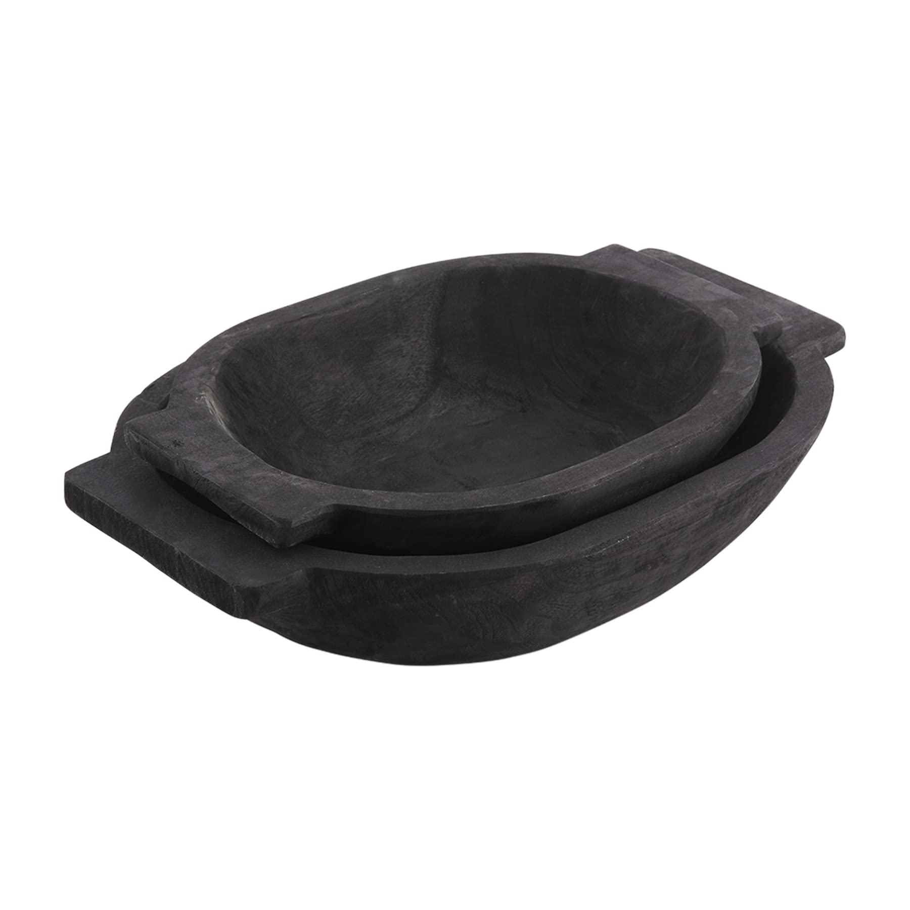 Black Mud Pie Oval Dough Bowl Set - Small 12
