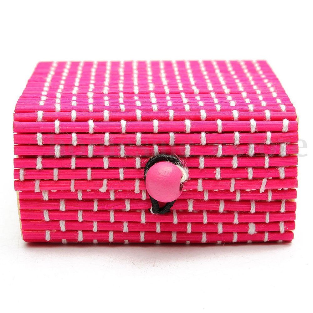 Elegant Bamboo Jewelry Box - Wooden Ring & Earring Holder for Necklace Storage | Perfect for Travel, Home Organization & Gift Giving