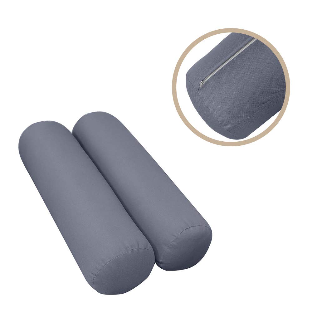 Style1 AD001 5-Piece Knife Edge Outdoor Daybed Mattress Set - Crib Size Cushion & Bolster Pillows for Patio, Poolside, and Garden Lounging