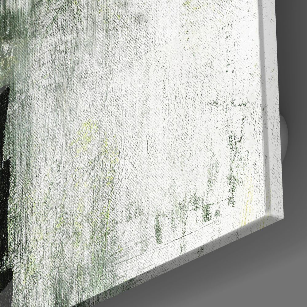 Pistachio Green Abstract Wall Art - Modern Home Decor for Living Room, Bedroom & Office - Unique Handmade Canvas Painting for Stylish Interior Design