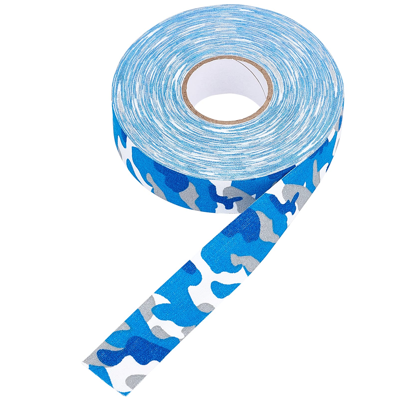 GORGECRAFT 27 Yards Camo Grip Tape - Self-Adhesive Hockey Stick Tape for Ice Hockey, Badminton, Squash Racket & Bike Handlebar (Blue) - Perfect for Enhanced Grip and Control in Sports