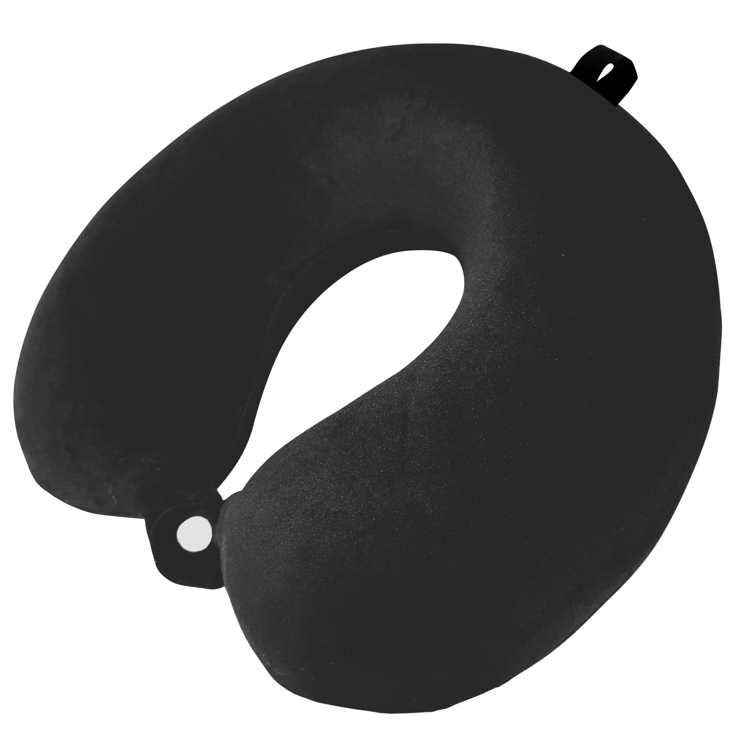 Best Travel Neck Pillow for Airplane Sleep - 100% Memory Foam Support for Long Flights & Car Rides - Comfortable Black Travel Pillow for Neck Pain Relief - Perfect for Business Trips, Vacations & Commuting