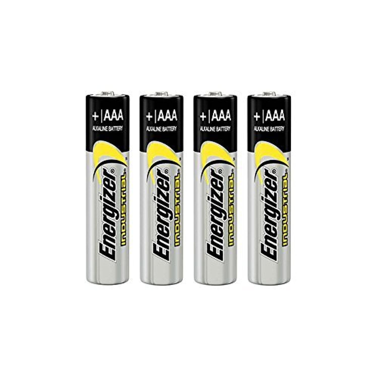 Energizer Industrial EN92 Alkaline AAA 1.5V Batteries (4-Pack) - Long-Lasting Power for Flashlights, Toys, Remote Controls & Electronic Devices