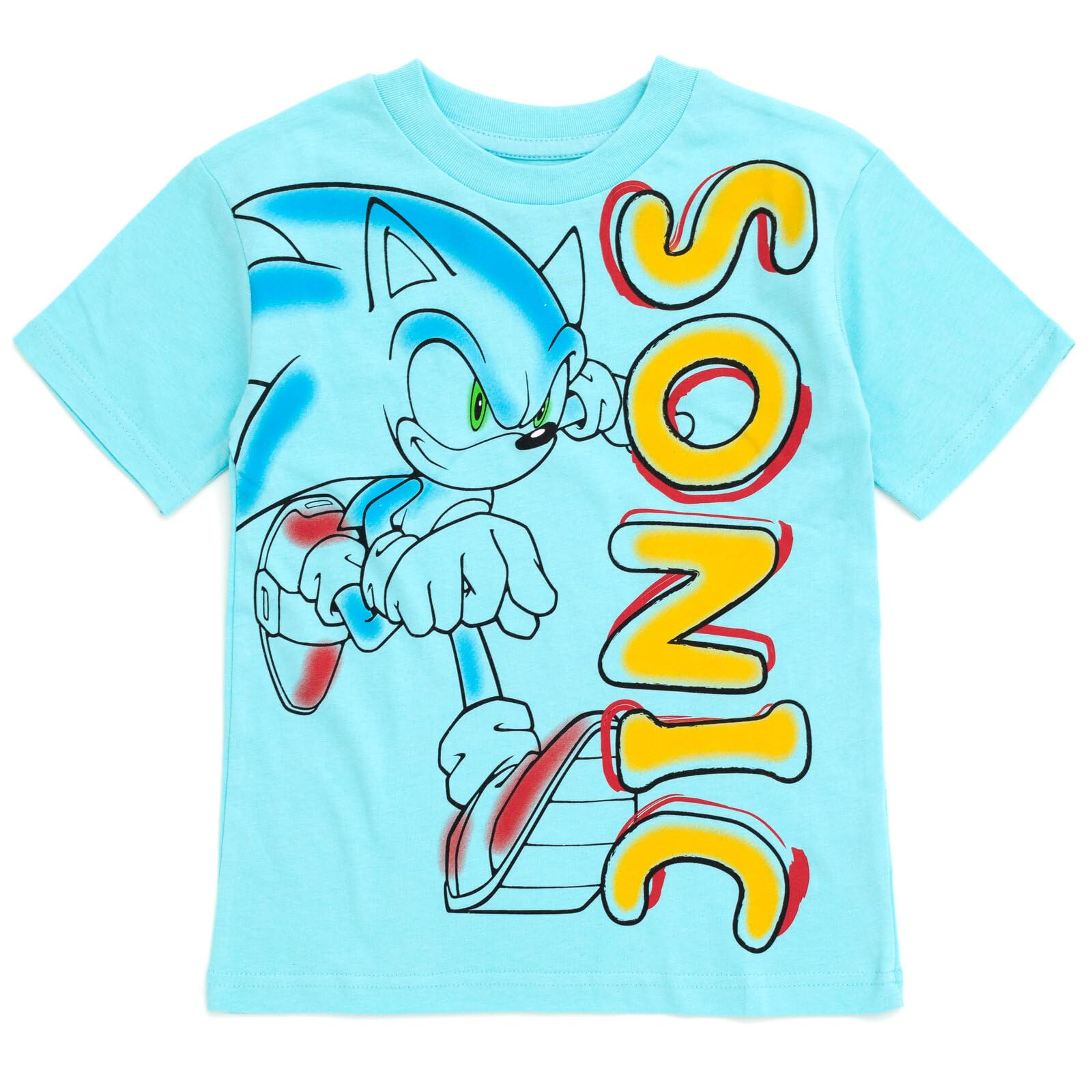 SEGA Sonic the Hedgehog 4 Pack Kids T-Shirts - Knuckles, Shadow & Tails Character Designs for Toddler to Big Kid | Casual Wear, Birthday Gifts & Video Game Fan Apparel
