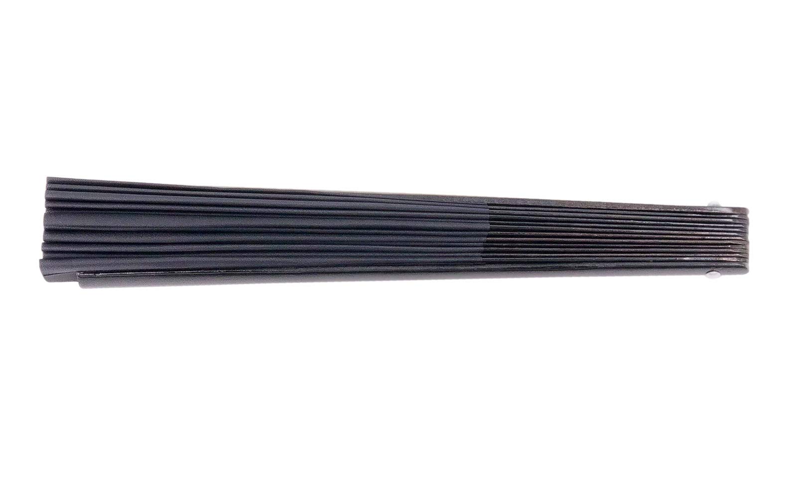 Large Folding Hand Fan for Women & Men - Chinese Japanese Style Bamboo Kung Fu Tai Chi Fan - Perfect for Music Festivals, Raves, Performances & Parties (Black) | Portable Cooling Fan for Outdoor Events, Yoga, Dance & Summer Activities