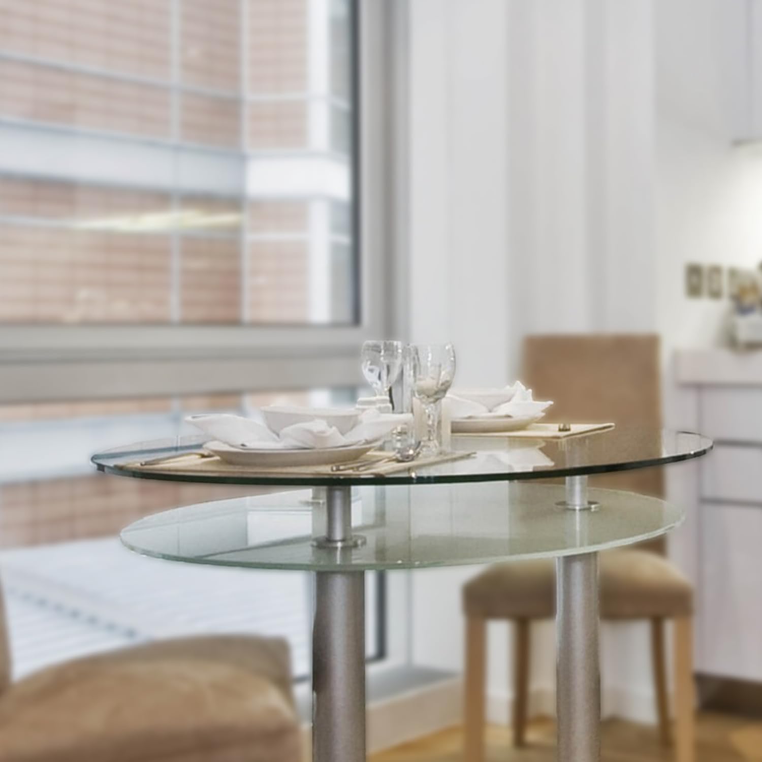 Tempered Clear Round Glass Table Top 36