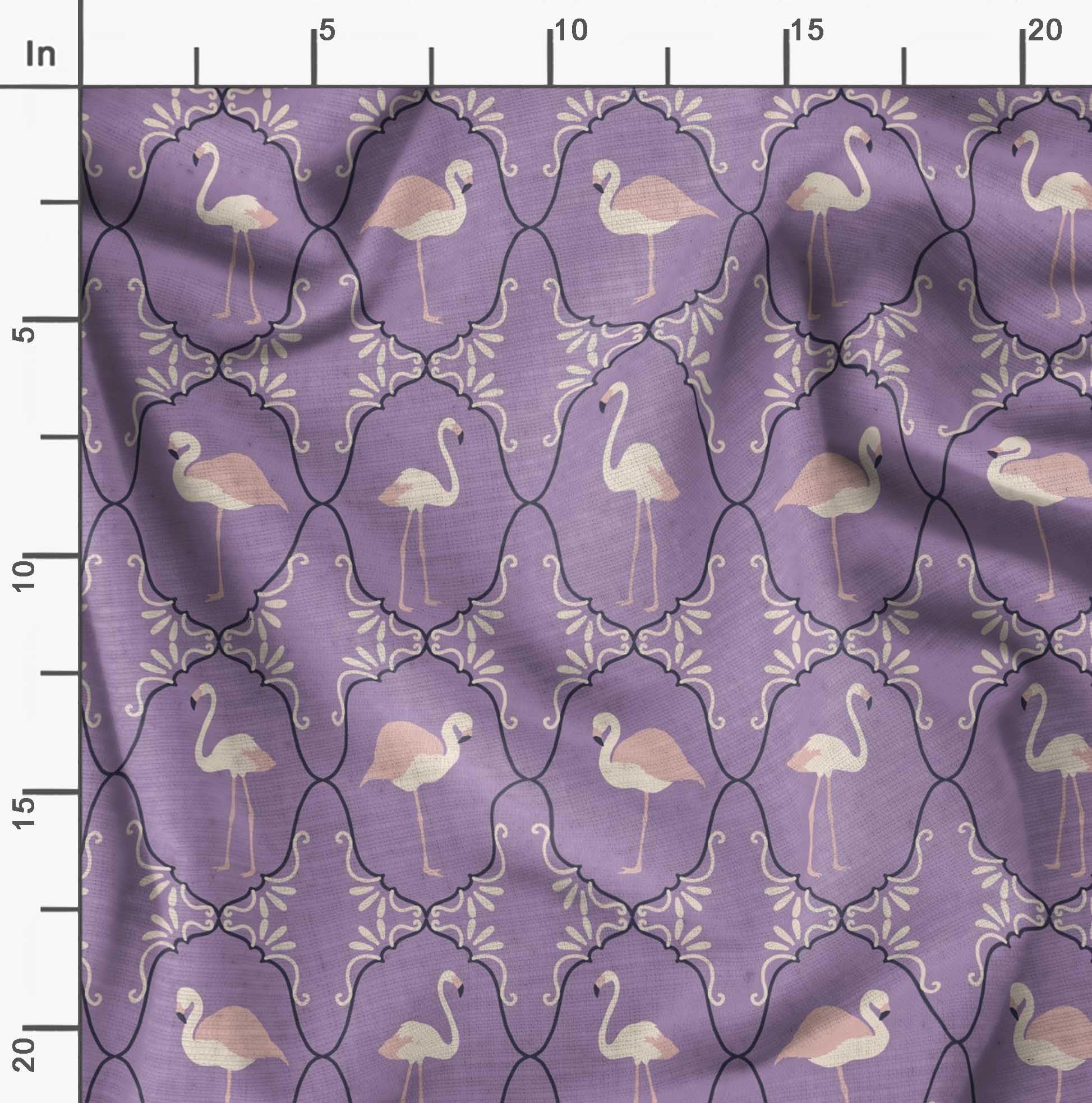 Soimoi Moss Georgette Purple Fabric by The Yard - 42