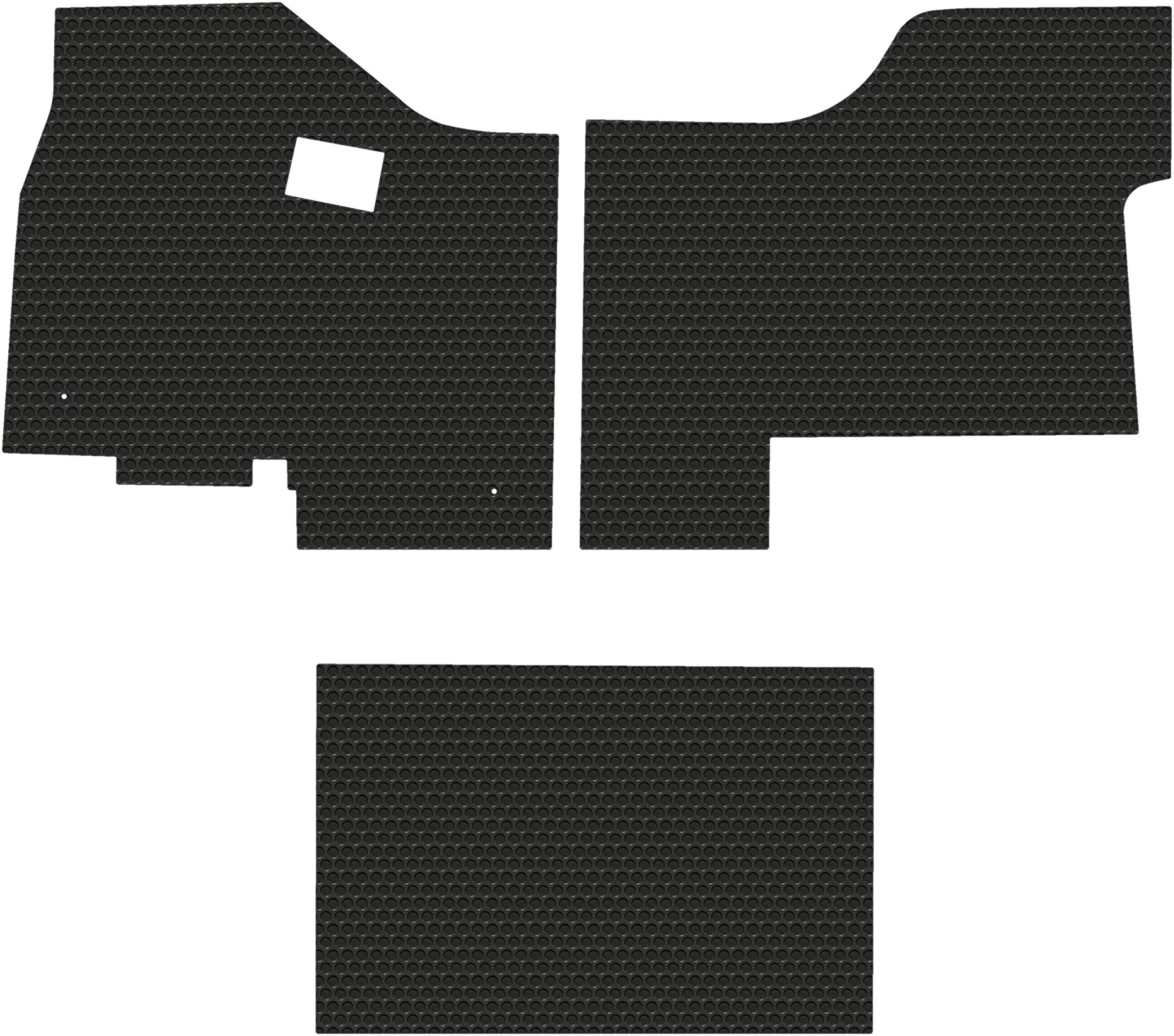 Lloyd Mats All-Weather Rubber 3-Piece Full Cab Floor Mats for Peterbilt 567/579 Trucks (2013-2019 Models) - Compatible with NO Battery Under Passenger Seat - Choose Black, Gray or Tan - Durable Protection for Truck Cab in All Seasons