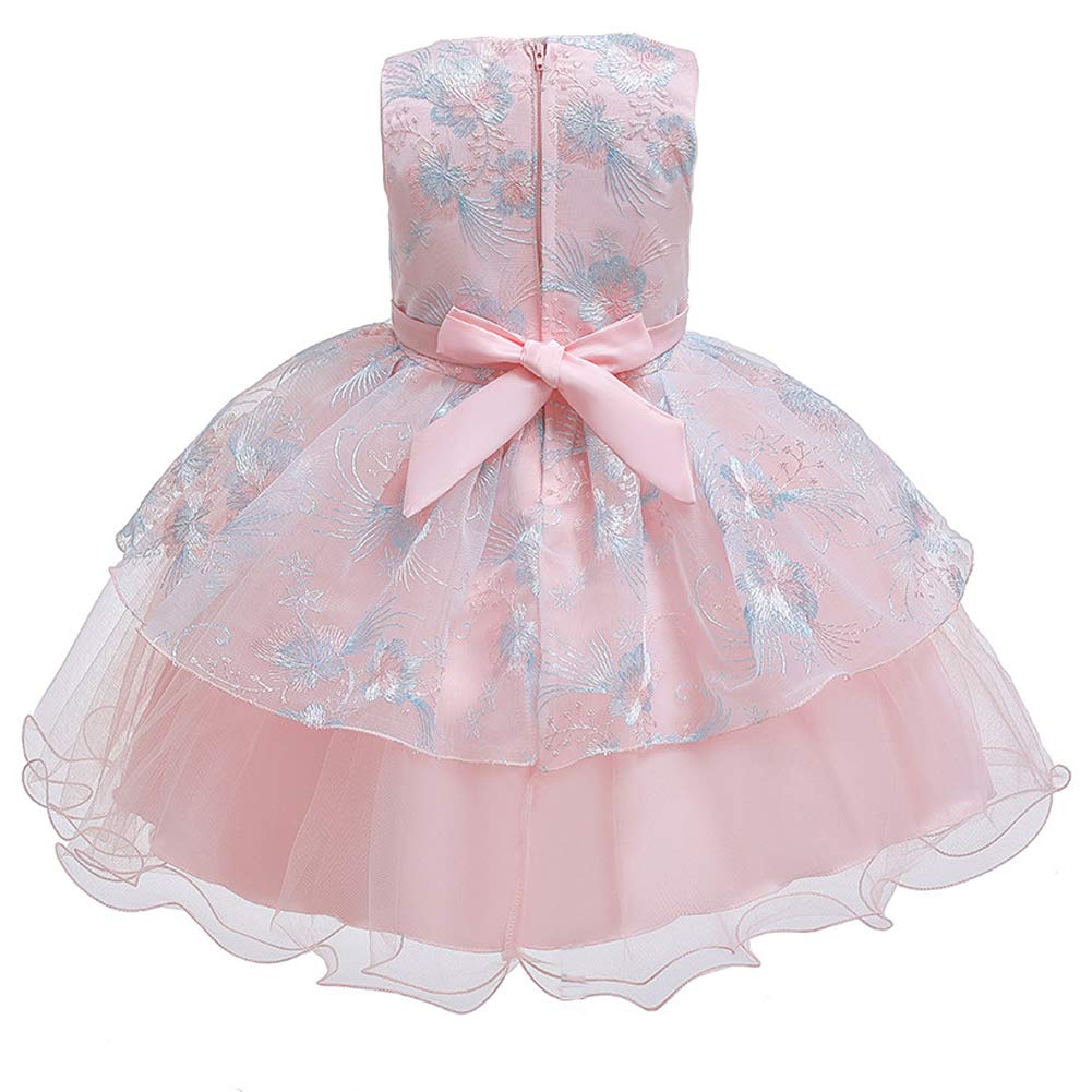 0-5T Baby Girls Flower Tutu Dress - Elegant Wedding & Party Gown for Toddlers - Perfect for Birthday, Photo Shoots & Special Occasions