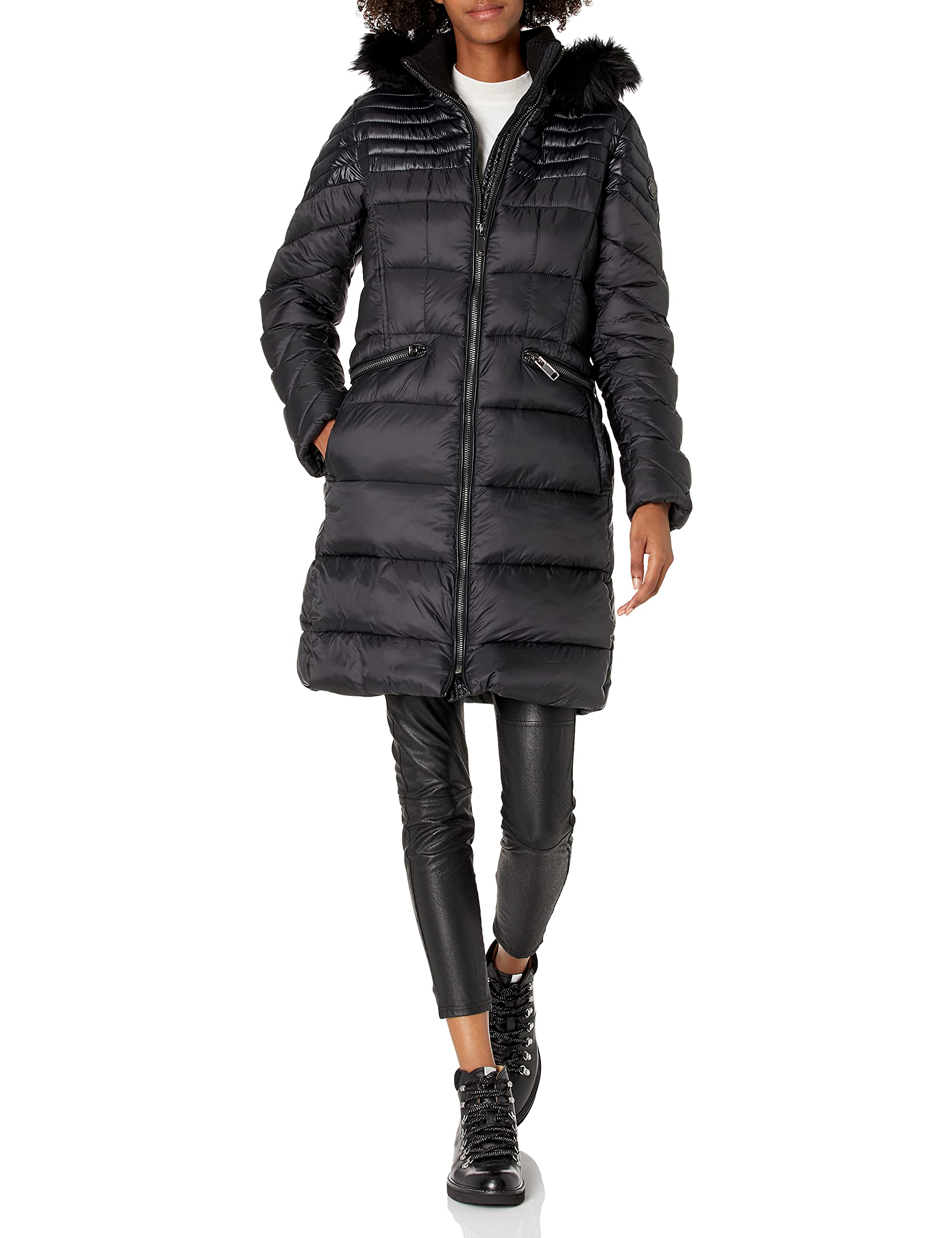 Rachel Roy Women's Puffer Jacket - Lightweight Winter Coat, Water-Resistant Down Alternative Jacket for Women | Perfect for Cold Weather, Outdoor Activities & Daily Commute