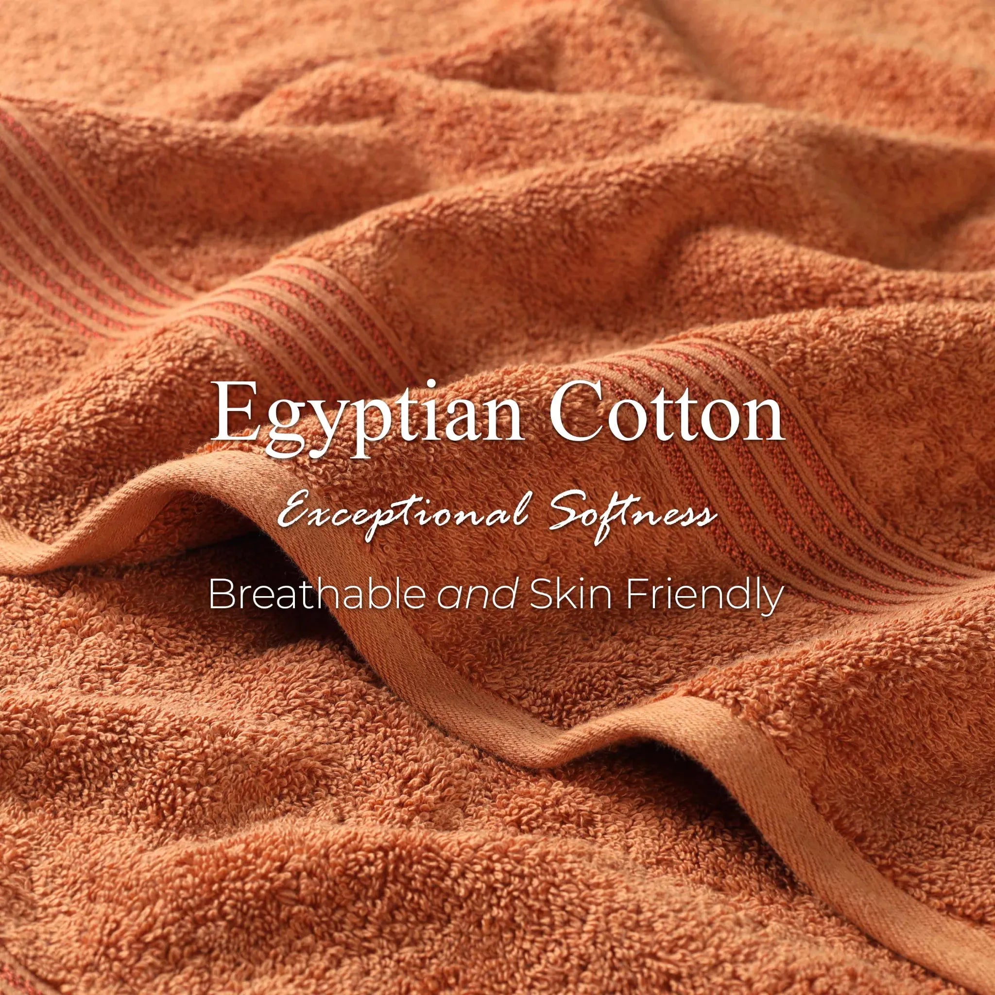 Premium Heritage Egyptian Cotton Bath Towel Set of 2 - Ultra Soft, Highly Absorbent & Quick Dry - Luxury Spa & Bathroom Essentials for Home & Hotel Use