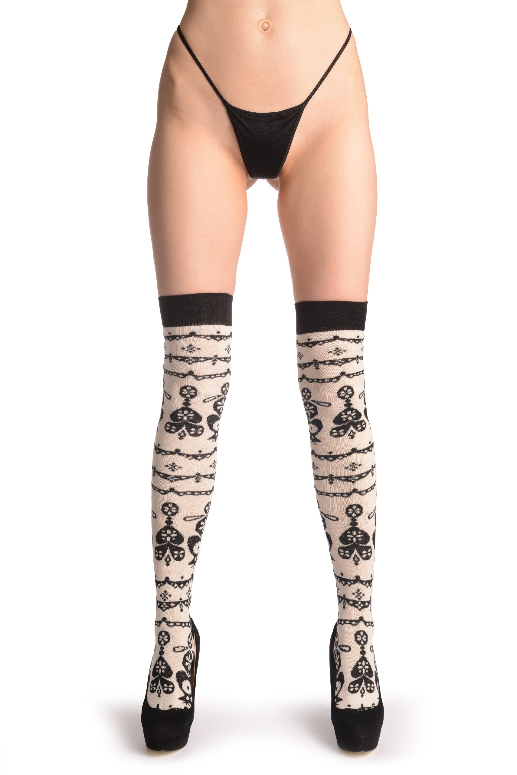 LissKiss Fairisle Christmas Tree Over The Knee Socks - Holiday Knit Thigh High Stockings for Women - Perfect for Christmas Parties, Winter Outfits & Cozy Home Decor