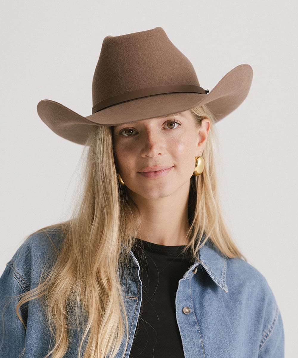 Shane Genuine Leather Cowboy Hat for Men & Women - Western Rodeo Style Sun Protection - Perfect for Country Music Festivals, Rodeos & Outdoor Adventures