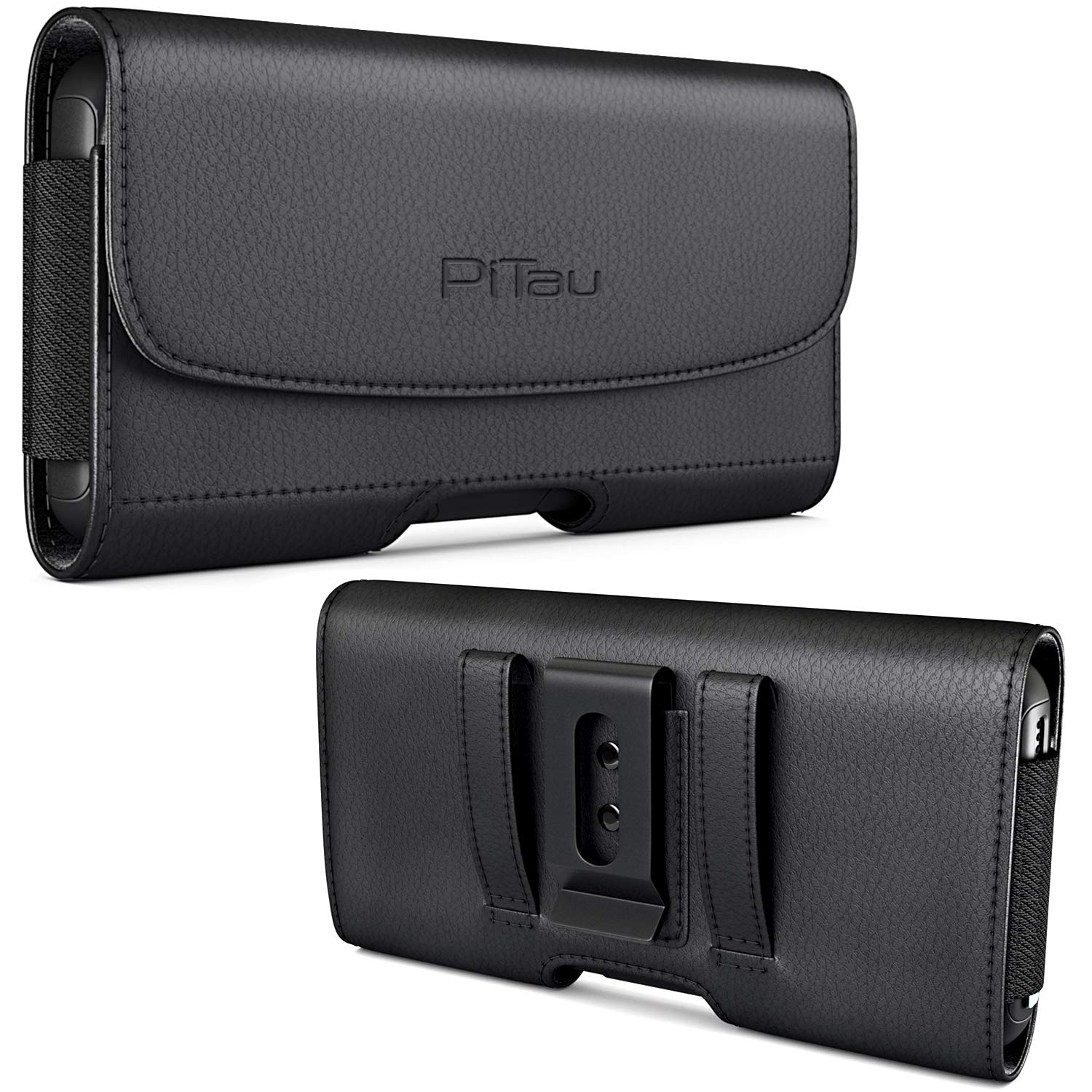 Premium Phone Belt Clip Holster with ID Card Holder - Compatible with iPhone 16/15/14/13/12/11/Xs Pro Max & Samsung Galaxy S25+/S24+/S23+/S22+/S21+ - Fits Otterbox Cases (Black) - Perfect for Work, Outdoor Activities & Hands-Free Convenience