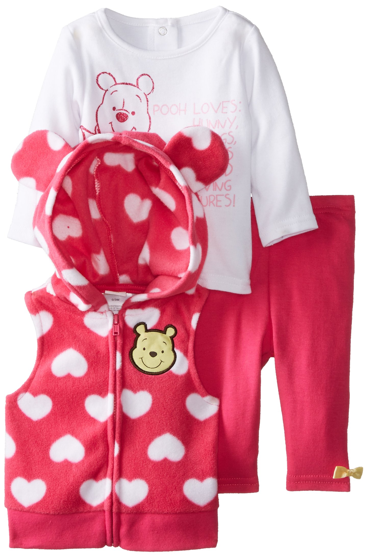 Disney Baby Girls' Fleece Vest Set - Cozy Winter Outfit